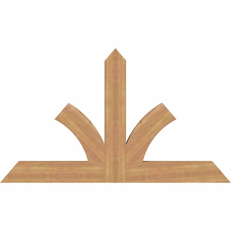 Ekena Millwork Richland Timber Gable Bracket, Western Red Cedar, 60"W x 35"H x 3 1/2"D x 5 1/2"F, 14/12 Pitch GBW060X35X0406RIC00SWR